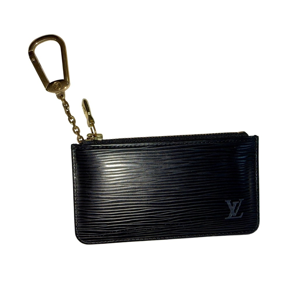Louis Vuitton Cles Key Pouch Black Epi Leather Zip Wallet - Picture 2 of 12